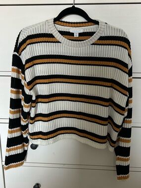 Topshop Striped Long Sleeve Top